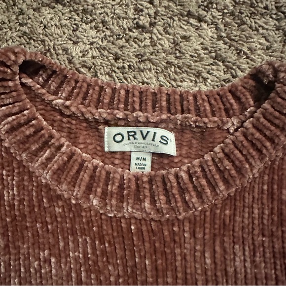 Orvis Women's Blush Pink Rose‎ Gold Sweater Size Medium - Picture 2 of 4